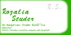 rozalia studer business card